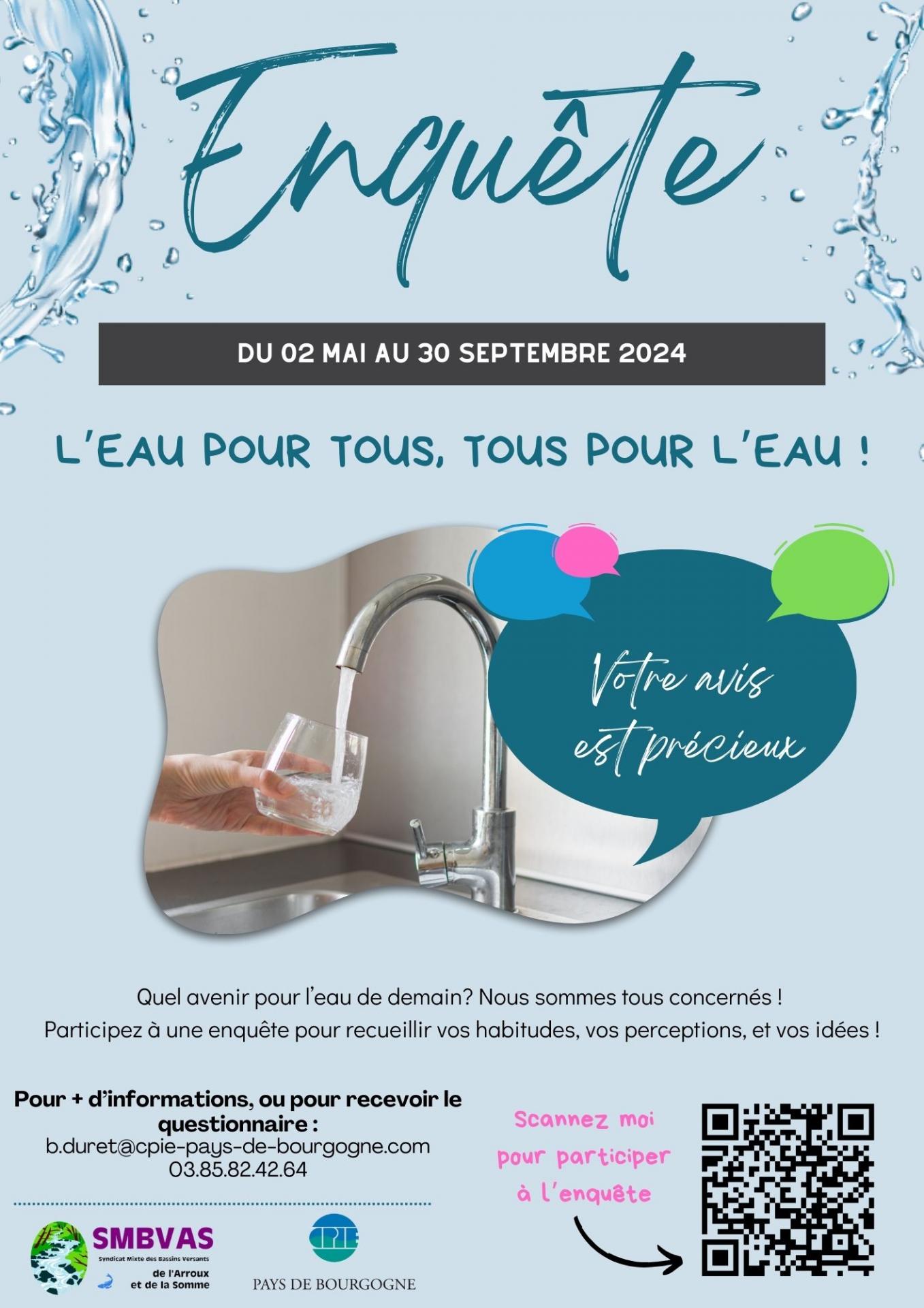 Affiche enquête d'eau